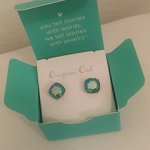 Origami Owl Erinite Shimmer Clara Stud Earrings